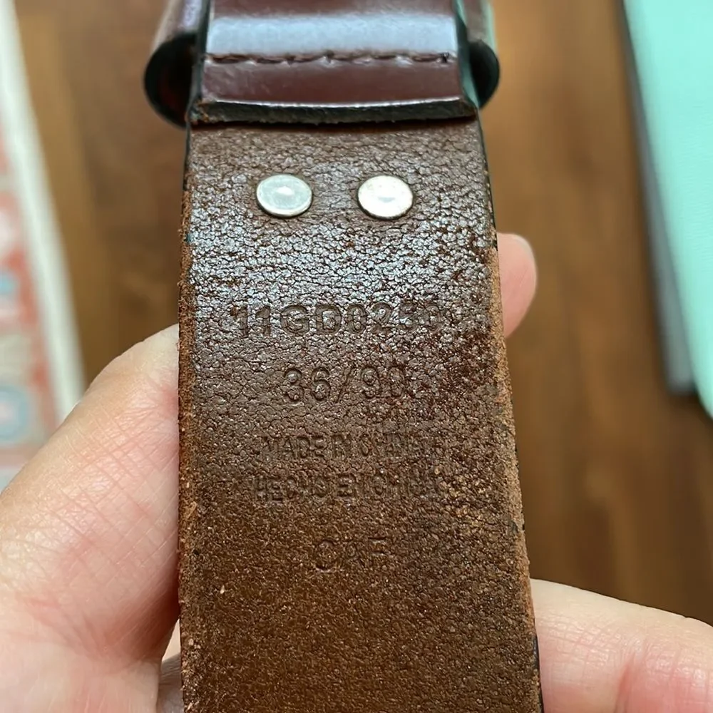 ‎Dickies brown leather belt